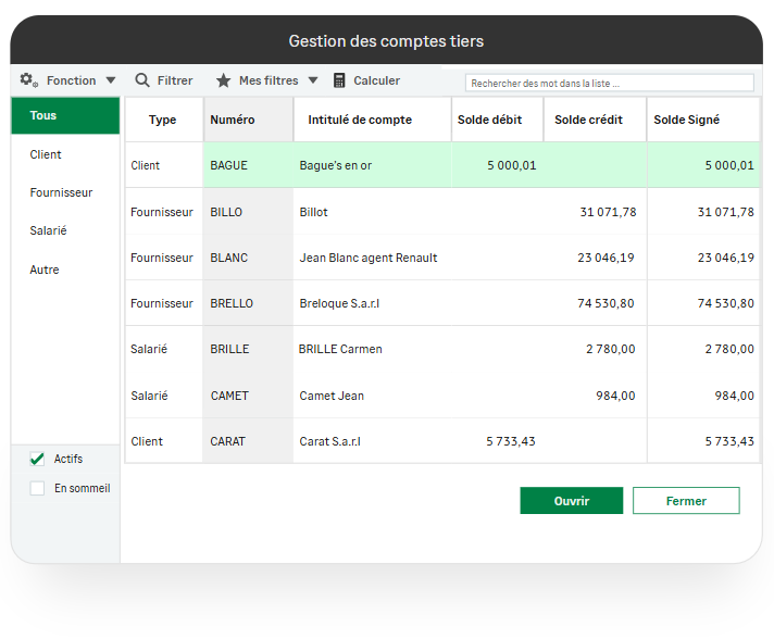 sage 100 comptabilité suivi des tiers