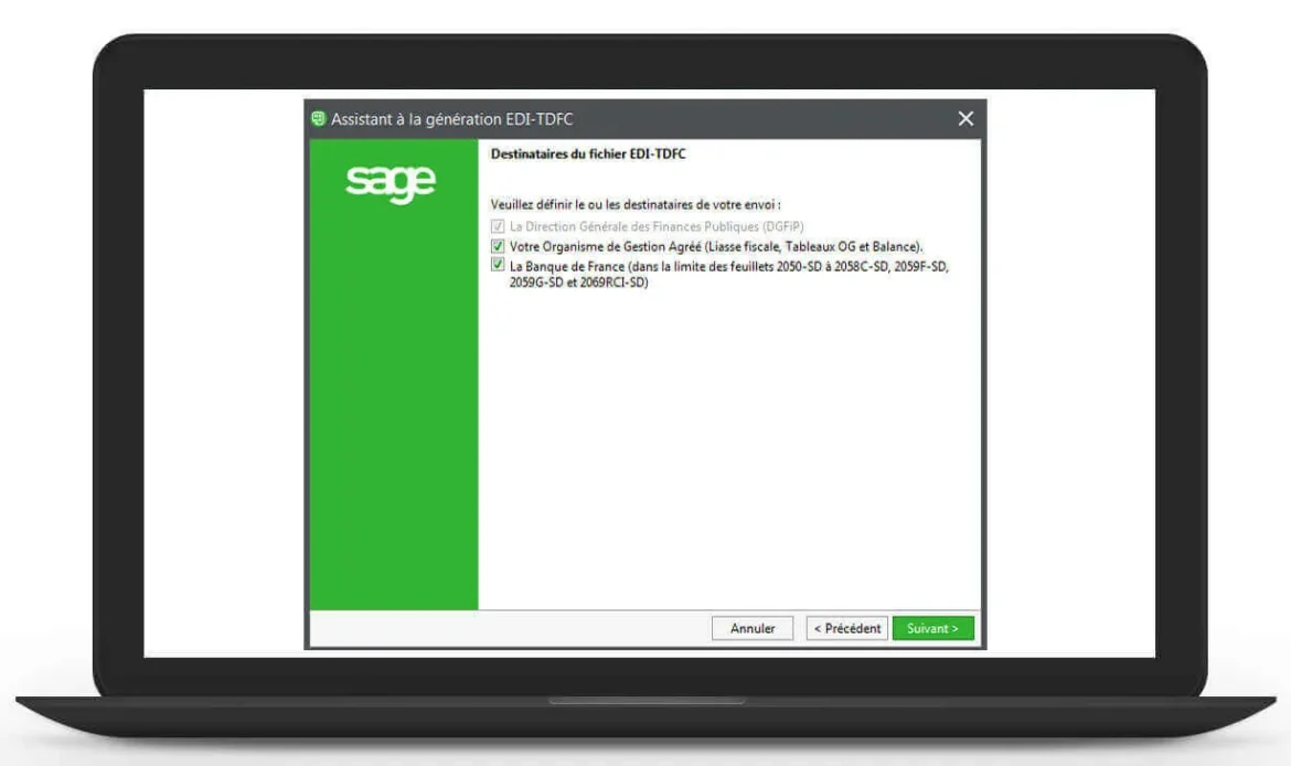 sage 100 etats comptables fiscaux experts télédéclaration fiscale
